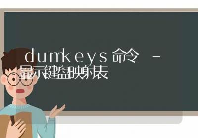 dumkeys命令-显示键盘映射表-Linux命令大全ROED容易得分享