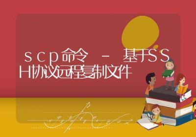 scp命令-基于SSH协议远程复制文件-Linux命令大全ROED容易得分享