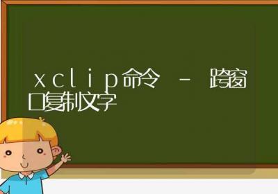 xclip命令-跨窗口复制文字-Linux命令大全ROED容易得分享