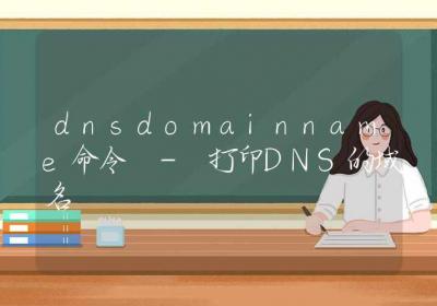 dnsdomainname命令-打印DNS的域名-Linux命令大全ROED容易得分享