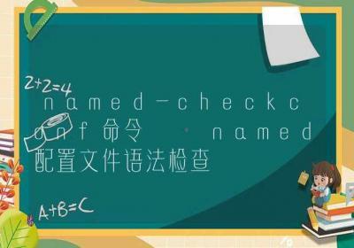 named-checkconf命令-named配置文件语法检查-Linux命令大全ROED容易得分享