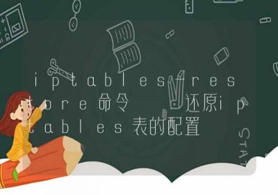 iptables-restore命令-还原iptables表的配置-Linux命令大全ROED容易得分享