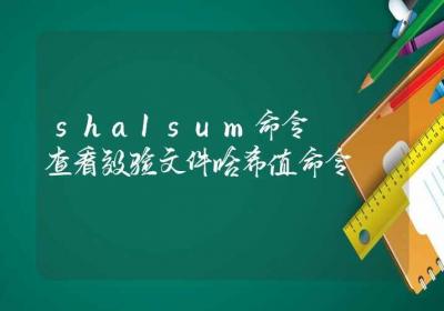 sha1sum命令-查看效验文件哈希值命令-Linux命令大全ROED容易得分享