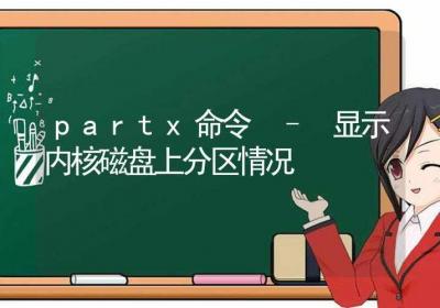 partx命令-显示内核磁盘上分区情况-Linux命令大全ROED容易得分享