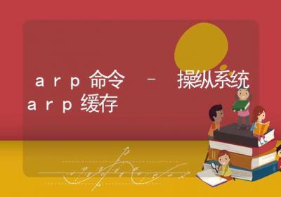 arp命令-操纵系统arp缓存-Linux命令大全ROED容易得分享