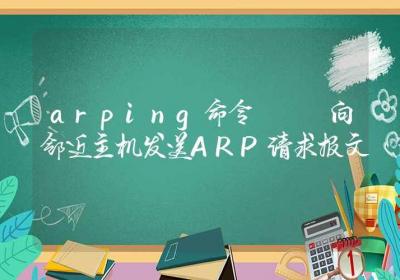 arping命令-向邻近主机发送ARP请求报文-Linux命令大全ROED容易得分享