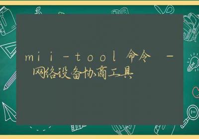 mii-tool命令-网络设备协商工具-Linux命令大全ROED容易得分享