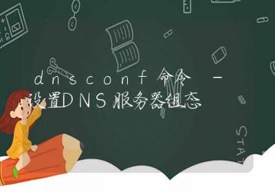 dnsconf命令-设置DNS服务器组态-Linux命令大全ROED容易得分享