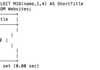 SQL MID() 函数-SQL命令大全ROED容易得分享