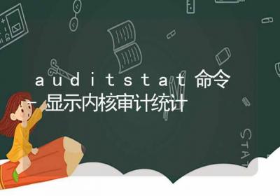 auditstat命令 -显示内核审计统计-Linux命令大全ROED容易得分享