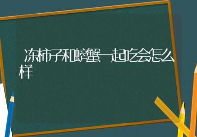 冻柿子和螃蟹一起吃会怎么样-ROED容易得分享