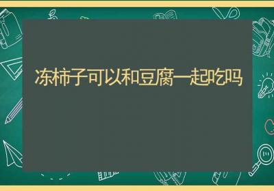 冻柿子可以和豆腐一起吃吗-ROED容易得分享