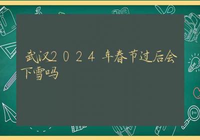 武汉2024年春节过后会下雪吗-ROED容易得分享