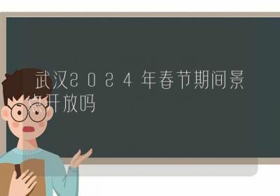 武汉2024年春节期间景点开放吗-ROED容易得分享