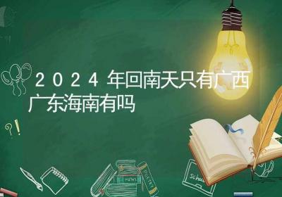 2024年回南天只有广西广东海南有吗-ROED容易得分享