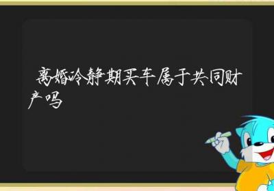 离婚冷静期买车属于共同财产吗-ROED容易得分享