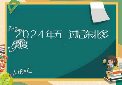 2024年五一过后东北多少度-ROED容易得分享