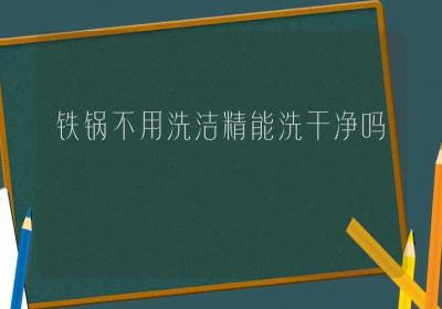 铁锅不用洗洁精能洗干净吗-ROED容易得分享