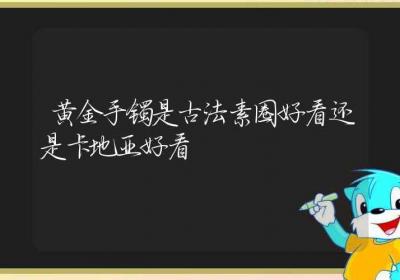 黄金手镯是古法素圈好看还是卡地亚好看-ROED容易得分享