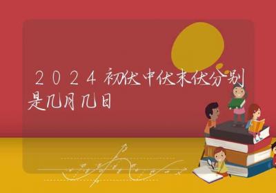 2024初伏中伏末伏分别是几月几日-ROED容易得分享