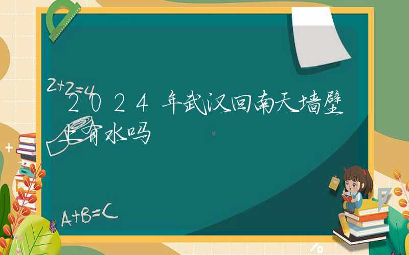 2024年武汉回南天墙壁上有水吗