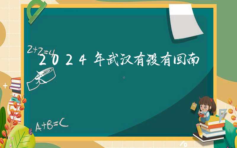 2024年武汉有没有回南天