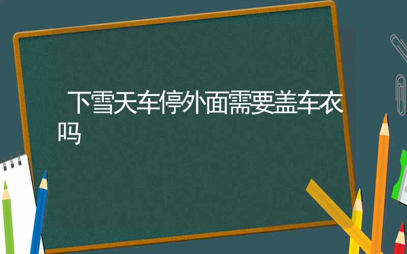 下雪天车停外面需要盖车衣吗