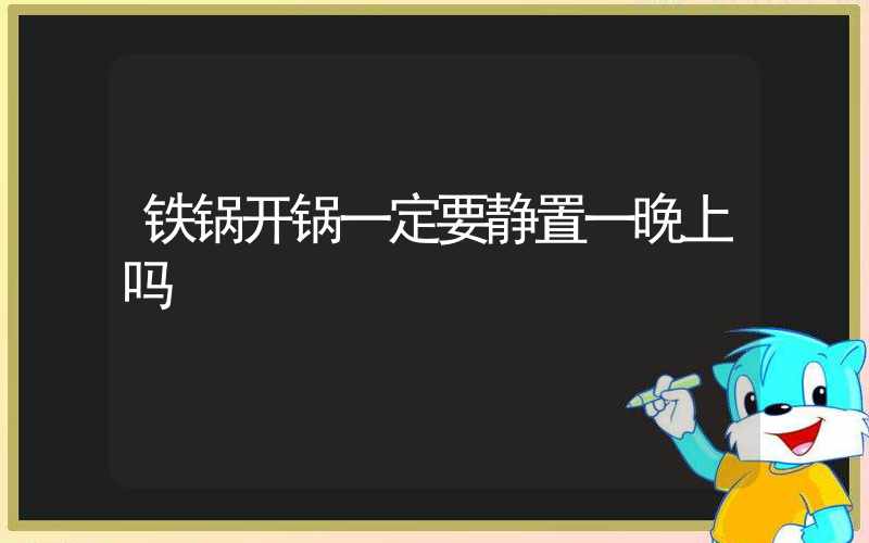 铁锅开锅一定要静置一晚上吗