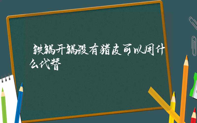 铁锅开锅没有猪皮可以用什么代替